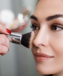 Wedding Makeup being applied in Lavish Scranton