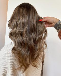 Freshly dyed brown hair at Lavish scranton